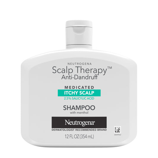 Neutrogena Scalp Therapy Anti-Dandruff Shampoo for Itchy Scalp, 2.5% salicylic acid with Peppermint Fragrance, 12 fl oz Beauty & Personal Care Neutrogena