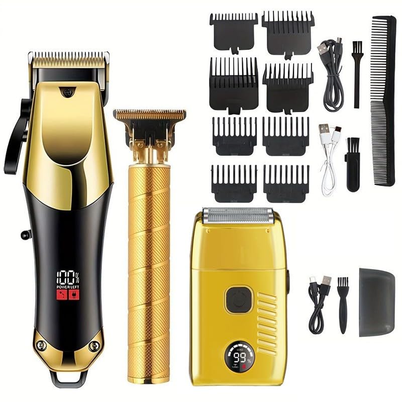 Professional Hair Clippers for Men, Charging Beard Trimmer Shaver Electric Kit, Cordless Barber and Trimmers Set, Cutting, Shaving Machines Beauty and Personal Care QDKVTNDJZ