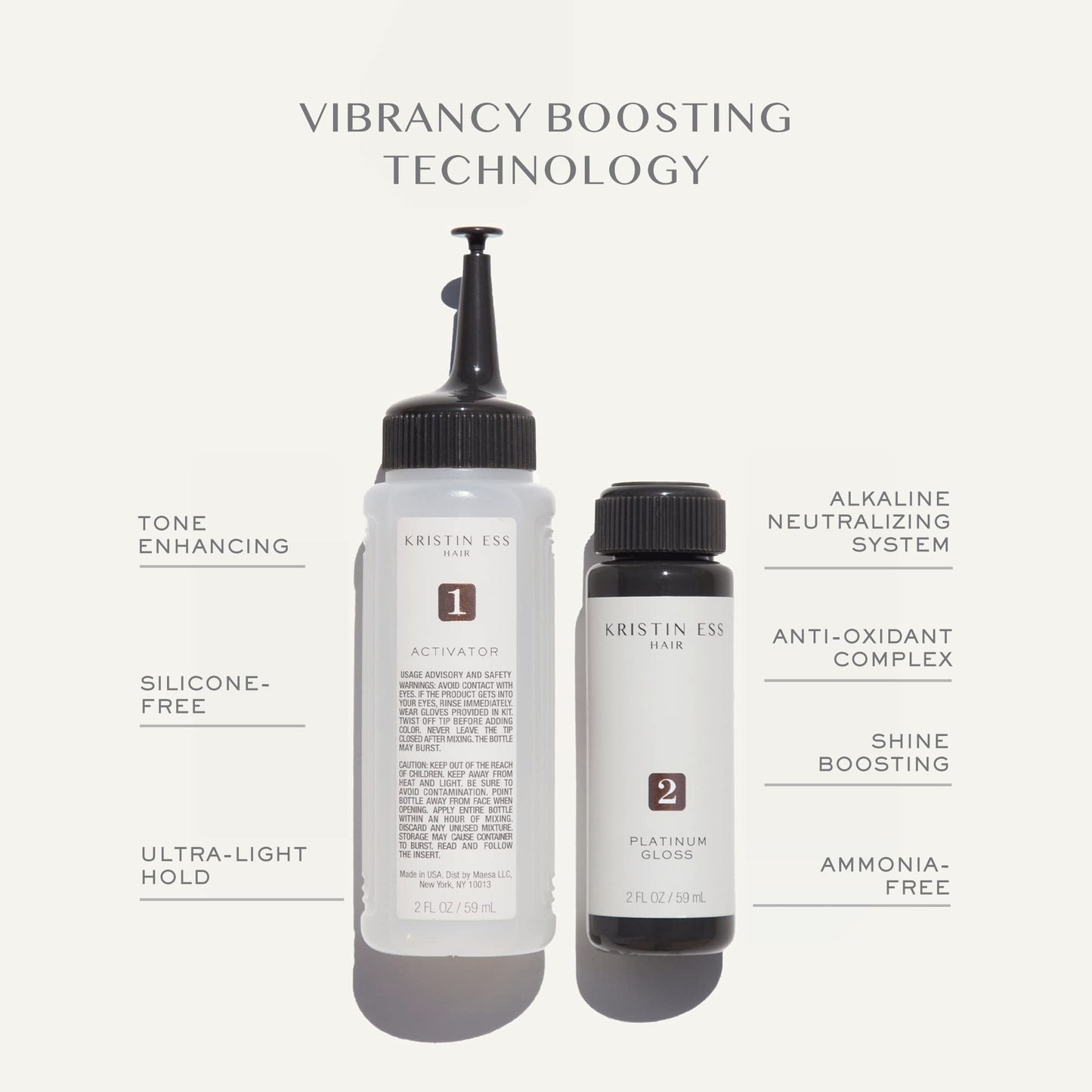Kristin Ess The One Signature Hair Gloss - Platinum: Icy Translucent Ash (Pack of 2) Beauty & Personal Care Kristin Ess