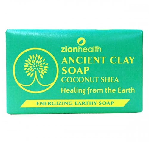 Zion Health Coconut Shea Ancient Clay Natural Soap Bar, 6 Oz Beauty & Personal Care Adama Minerals