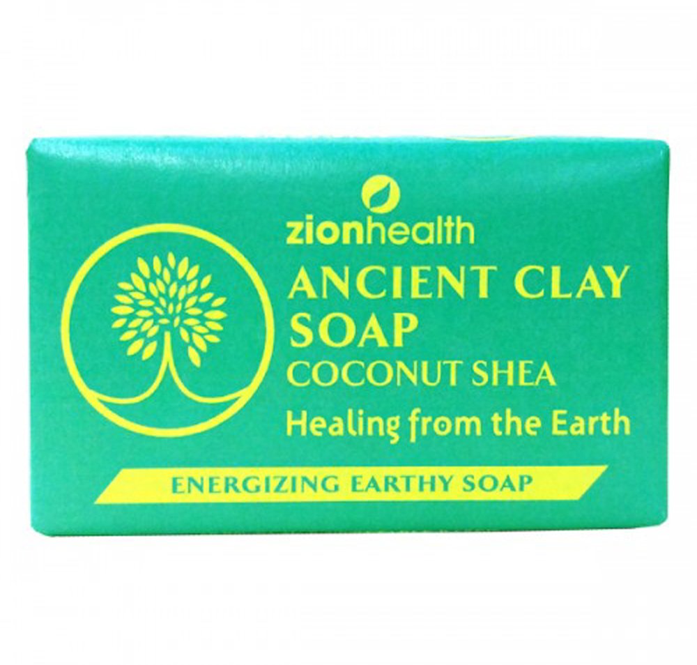 Zion Health Coconut Shea Ancient Clay Natural Soap Bar, 6 Oz Beauty & Personal Care Adama Minerals