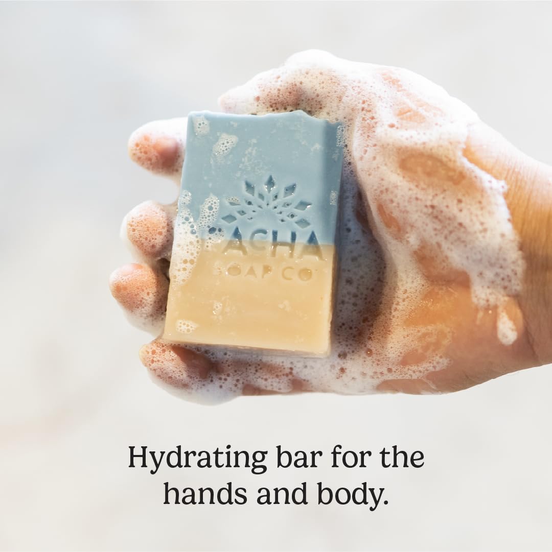 Pacha Soap Co. Sand & Sea Bar Soap - Clary Sage & Sandalwood Scent, Exfoliating & Hydrating, Artisan Face Wash, Hand Cleanser & Body Wash Beauty & Personal Care Pacha Soap Co