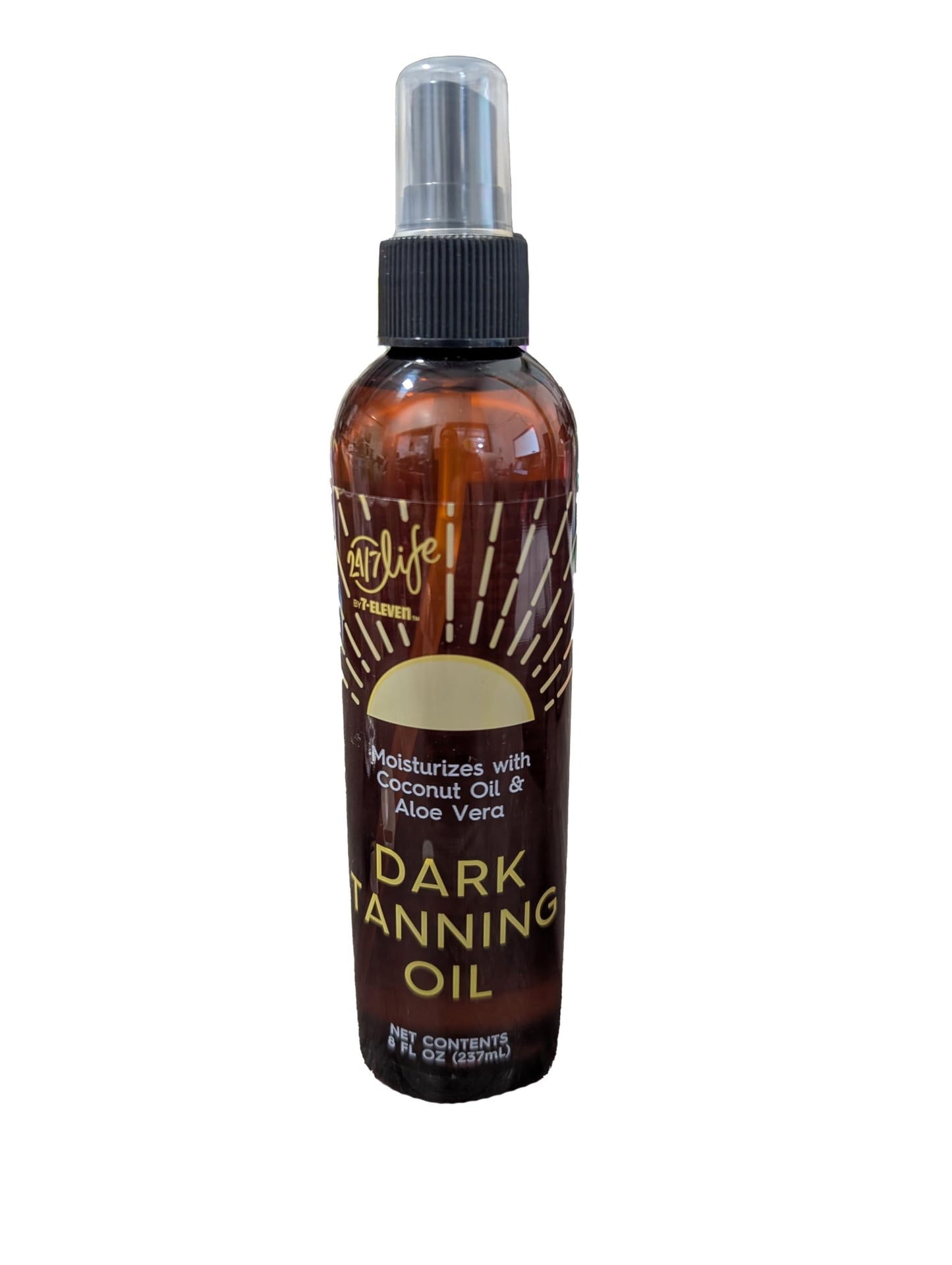 24/7 Life Dark Tanning Oil 8 Oz - Moisturizing Sun Tan Lotion with Coconut Oil & Aloe Vera, Dark Tanning Spray for Deep, Long-Lasting Tan, Hydrating Beauty & Personal Care 24/7 Life