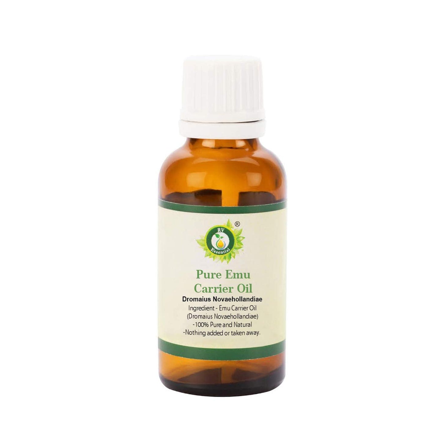 R V Essential Pure Emu Carrier Oil 100ml (3.38oz)- Dromaius Novaehollandiae Beauty and Personal Care R V Essential