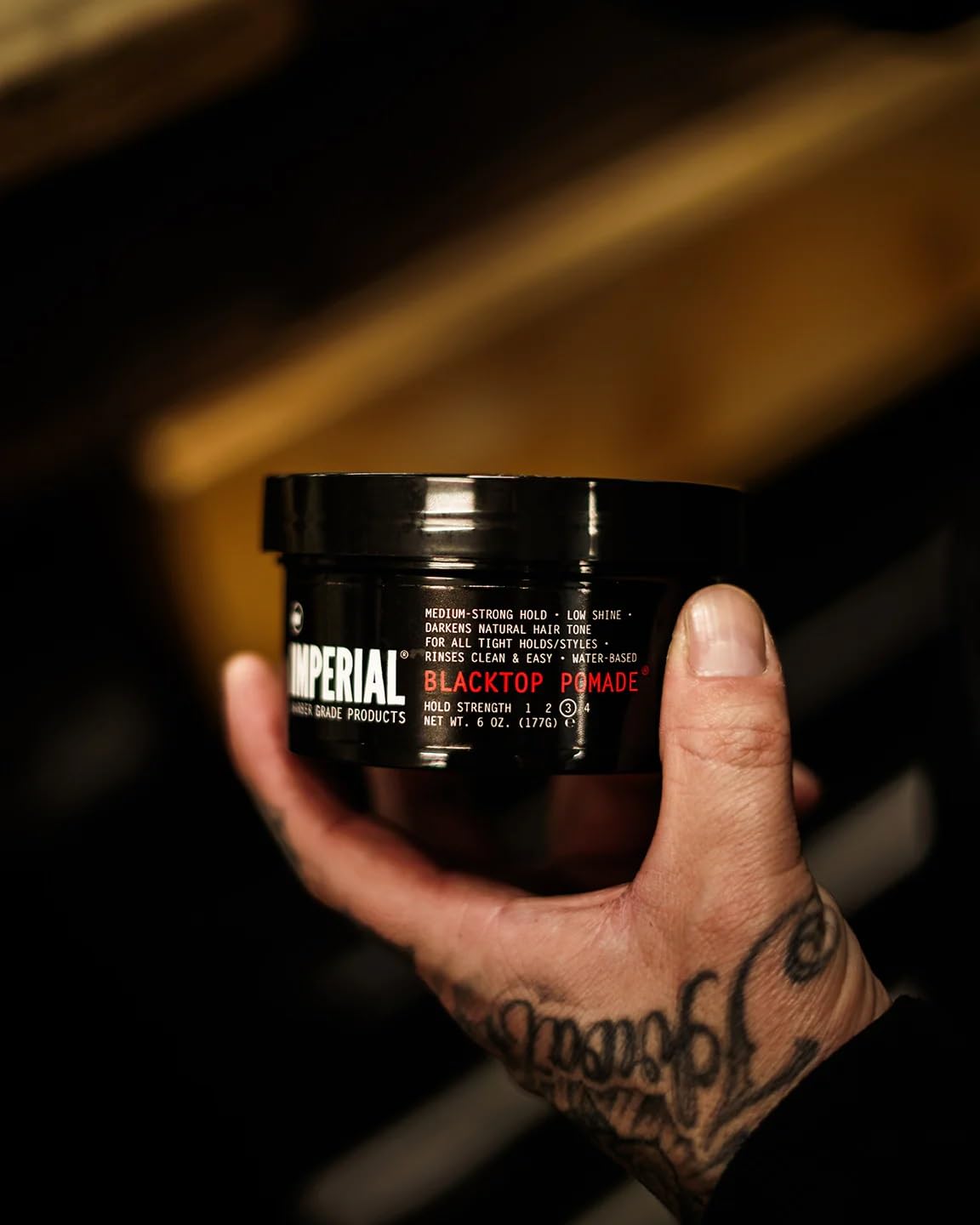 Imperial Barber Grade Products Blacktop Pomade, 6 oz Beauty & Personal Care Imperial Barber Grade Products