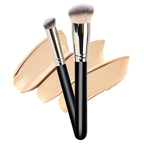 Makeup Brushes DPOLLA Pro Foundation Brush and Flawless Concealer Brush Perfect for Any Look Premium Luxe Hair Contour Brush Perfect for Blending Beauty & Personal Care dpolla