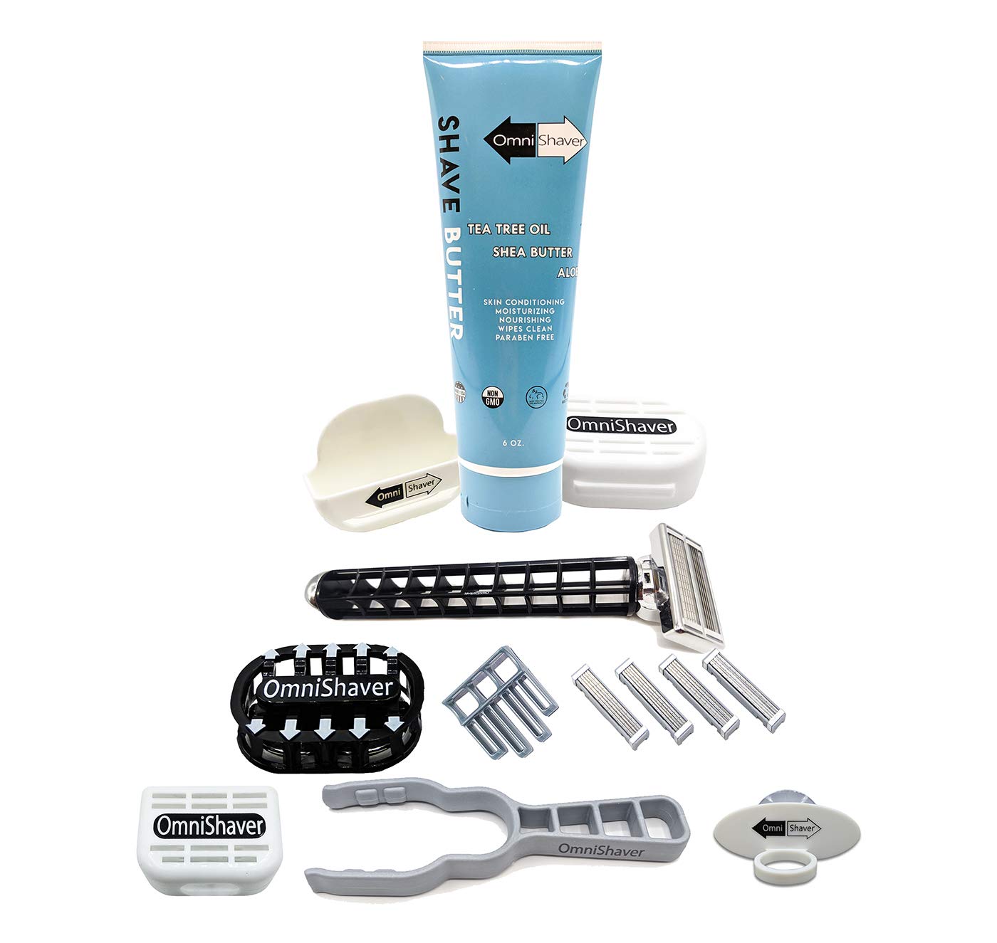 Deluxe Omnishaver Kit - The Fastest Way to Shave Head, Legs, Arms, Body - An Alternative to Disposable Shaving Razors Self Cleans & Strops During Use Beauty and Personal Care OmniShaver