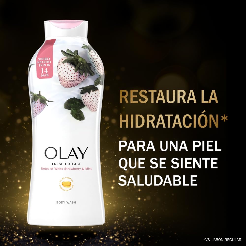 Olay Fresh Outlast Body Wash, White Strawberry & Mint, 22 Fl Oz, 1 Pound Beauty & Personal Care Olay