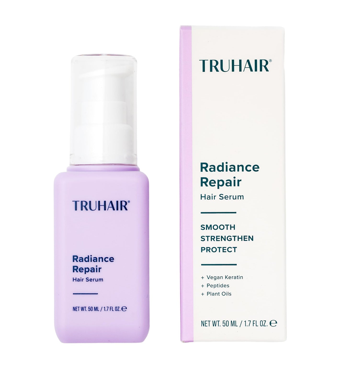 Truhair Radiance Repair Hair Serum - Keratin & Peptide Treatment with Argan, Camellia & Plant Oils - Smooth Frizz, Add Shine & Heat Protection Beauty & Personal Care Truhair