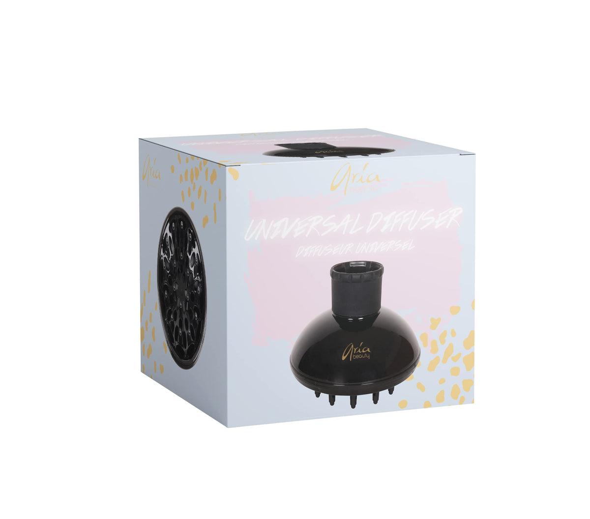 Aria Beauty Blow Dryer Diffuser - Attachment for Curly and Wavy Hair Types - Durable High-Temperature Resistant Plastic - Fits Most Blow Dryers - 1 pc