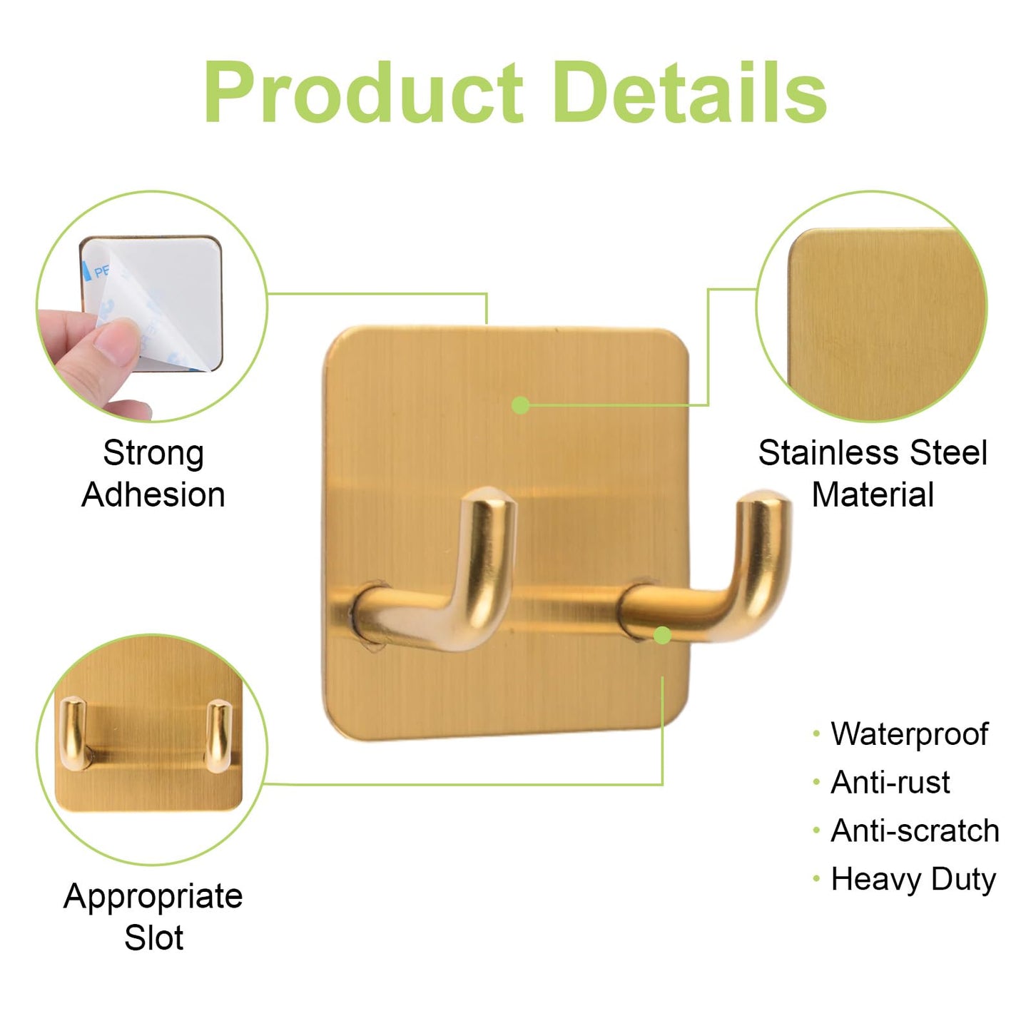 UFURMATE Magnetic Shaving Razor Holder 4Pcs Stainless Steel Shaver Hook Adhesive Hanger Stand Heavy Duty Utility Storage Hook for Razor Towel Shower Beauty and Personal Care UFURMATE