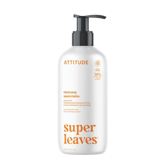 ATTITUDE Liquid Hand Soap, EWG Verified, Plant and Mineral-Based, Vegan Personal Care Products, Orange Blossom & Eucalyptus Scent, 16 Fl Oz Beauty & Personal Care ATTITUDE