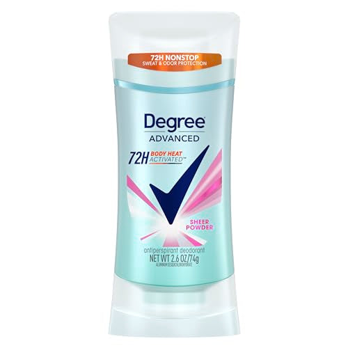 Degree Advanced Protection Antiperspirant Deodorant Sheer Powder for 72-Hour Sweat & Odor Control for Women, with Body Heat Activated Technology, 2.6 Beauty & Personal Care Degree