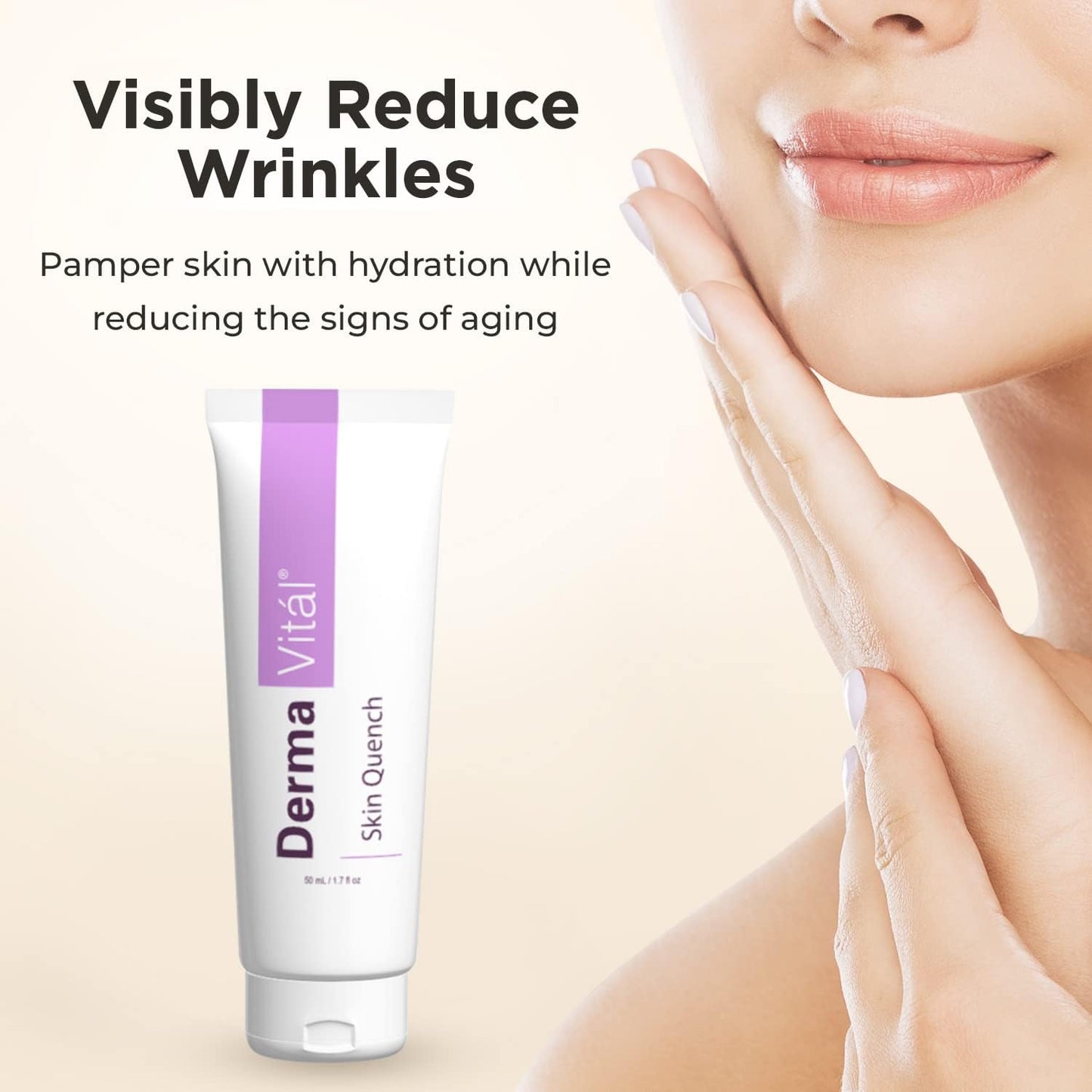 DermaVitál Skin Quench Facial Moisturizer for DermaWand - Face Moisturizer, Cream Combines Argireline, Sodium Hyaluronate and Aloe Vera - Reduce the Beauty & Personal Care Dermawand
