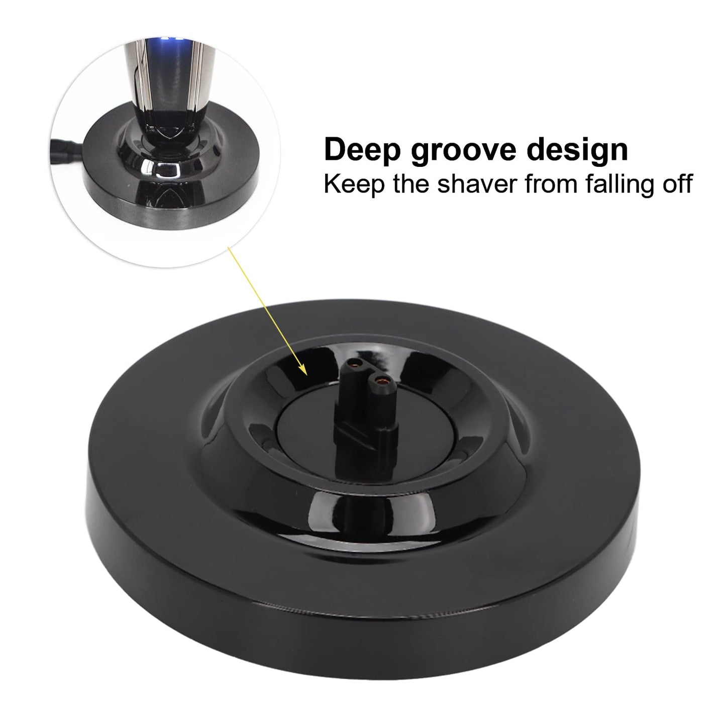 7000 Shaver Stand, KIMISS Electric Shaver Charging Stand Round Shape Men's Electric Shaving Charging Base Black Electric Stand for S5000 6000 7000 Beauty and Personal Care KIMISS