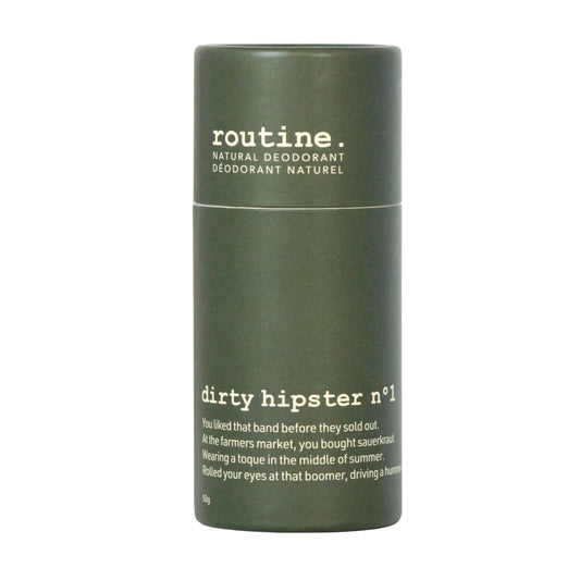 Routine. Natural Deodorant Dirty Hipster No. 1 Deo Stick - 1.7 Fluid Oz. Natural Deodorant Aluminum Free Natural Deodorant For Women & Men - (Stick Beauty and Personal Care Routine