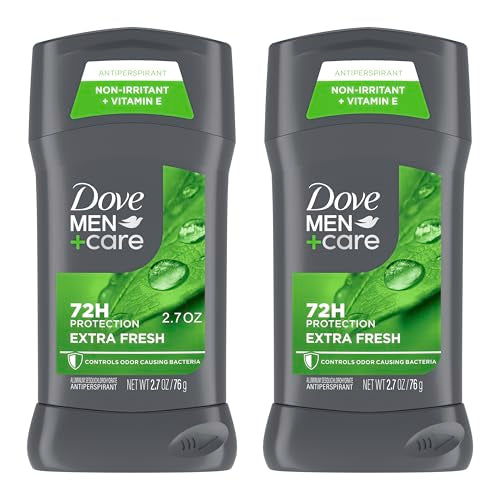Dove Men+Care Extra Fresh Men's Antiperspirant Deodorant Stick Extra Fresh Twin pack With 72-hour sweat & odor protection with 1/4 Moisturizing Cream Beauty and Personal Care DOVE MEN + CARE