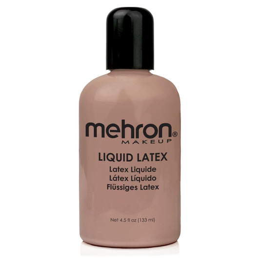 Mehron Makeup Liquid Latex | SFX Makeup | Halloween Latex Makeup | Latex Glue for Skin | Prosthetic Glue 4.5 fl oz (133 ml) (Dark Flesh) Beauty & Personal Care Mehron