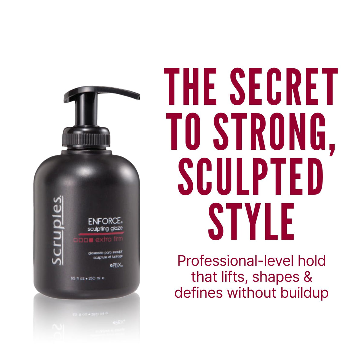 Scruples Enforce Sculpting Glaze - Strong Hold Hair Gel to Create Body & Lift - Weightless Hair Glaze Without Build Up - Water Soluble Formula for All Beauty & Personal Care Scruples