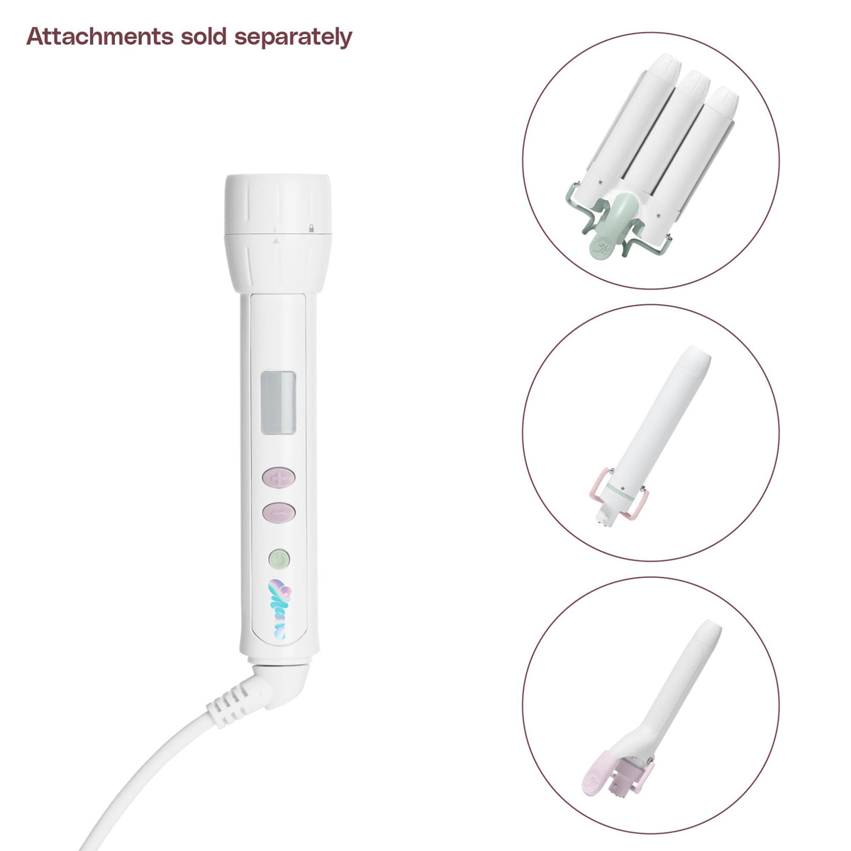 Mane Power Base - Interchangeable Base for Hot Hair Tools - Compatible with Curling Iron, Curling Wand & Hair Waver Attachments - Dual Voltage for