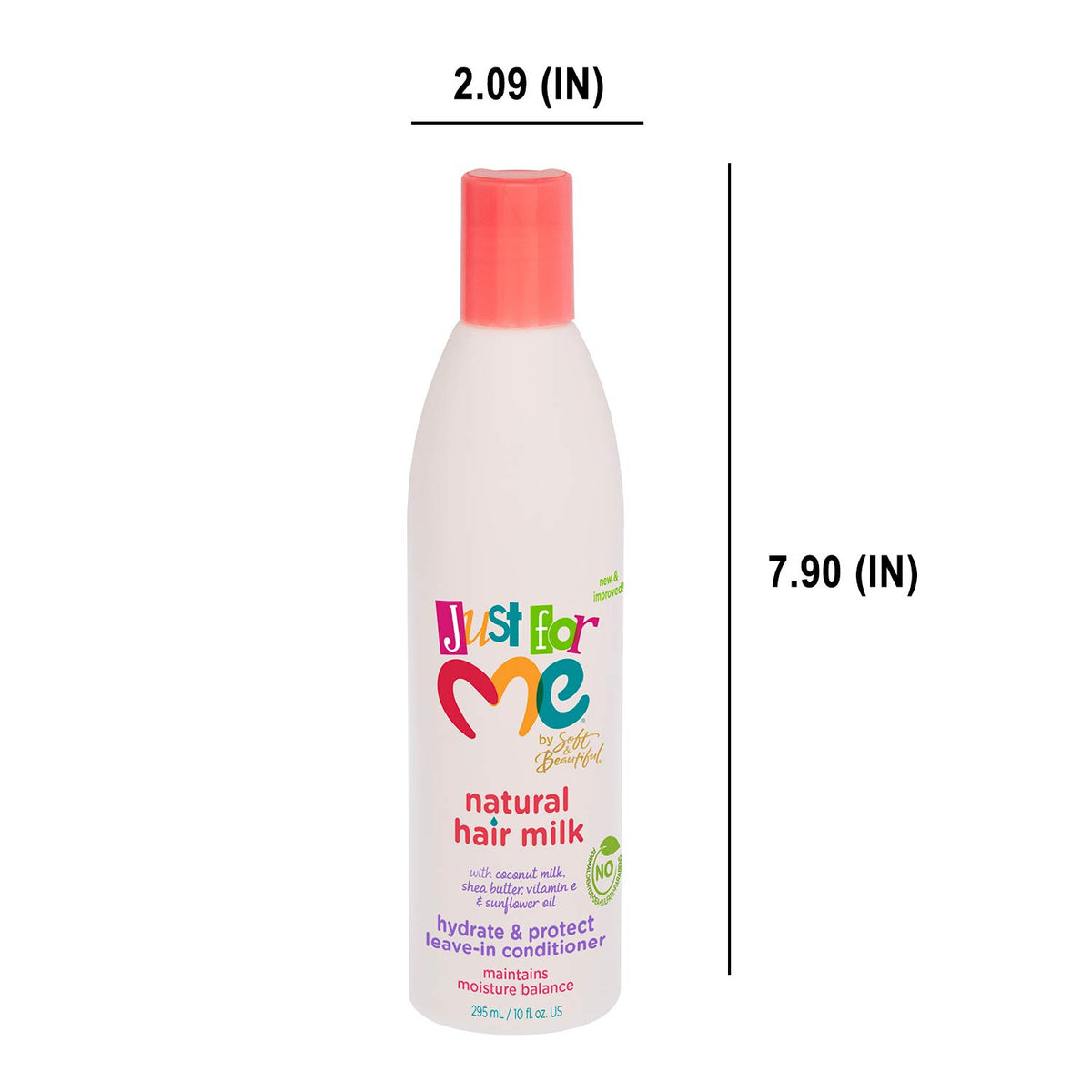 Just For Me Natural Hair Milk Hydrate & Protect Leave-In Conditioner, Maintains Moisture Balance, With Coconut Milk, Shea Butter, Vitamin E &