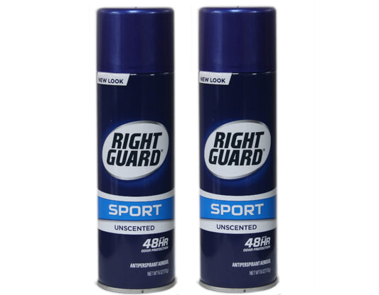 Right Guard Sport Unscented Aerosol Antiperspirant Spray 6 oz (Pack of 2) Beauty and Personal Care Right Guard