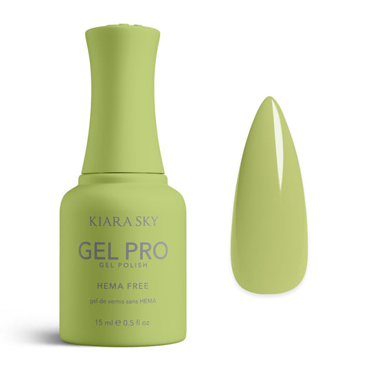 KIARA SKY Gel Pro HEMA-Free Gel Nail Polish | Full Coverage, 28+ Day Wear, Self-Leveling, UV/LED Soak-Off, 0.5 fl oz | Pistachio Pop #042