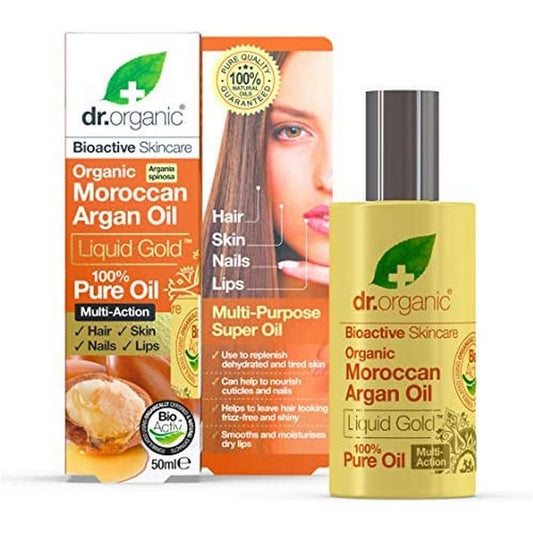 DR ORGANIC Moroccan Argan Oil 100% Pure Oil, Replenishing, For Hair, Skin & Nails, Mens, Womens, Natural, Vegan, Cruelty-Free, Paraben & SLS-Free Beauty & Personal Care Dr. Organic