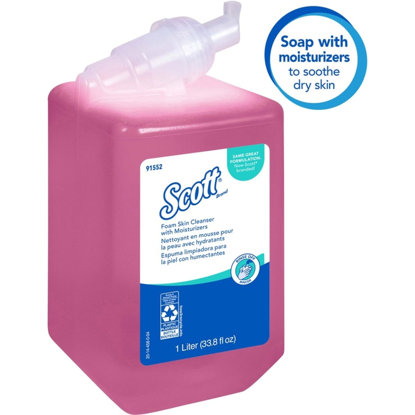 Scott Pro Foam Skin Cleanser With Moisturizers, Light Floral, 1,000 Ml Bottle Beauty & Personal Care Scott
