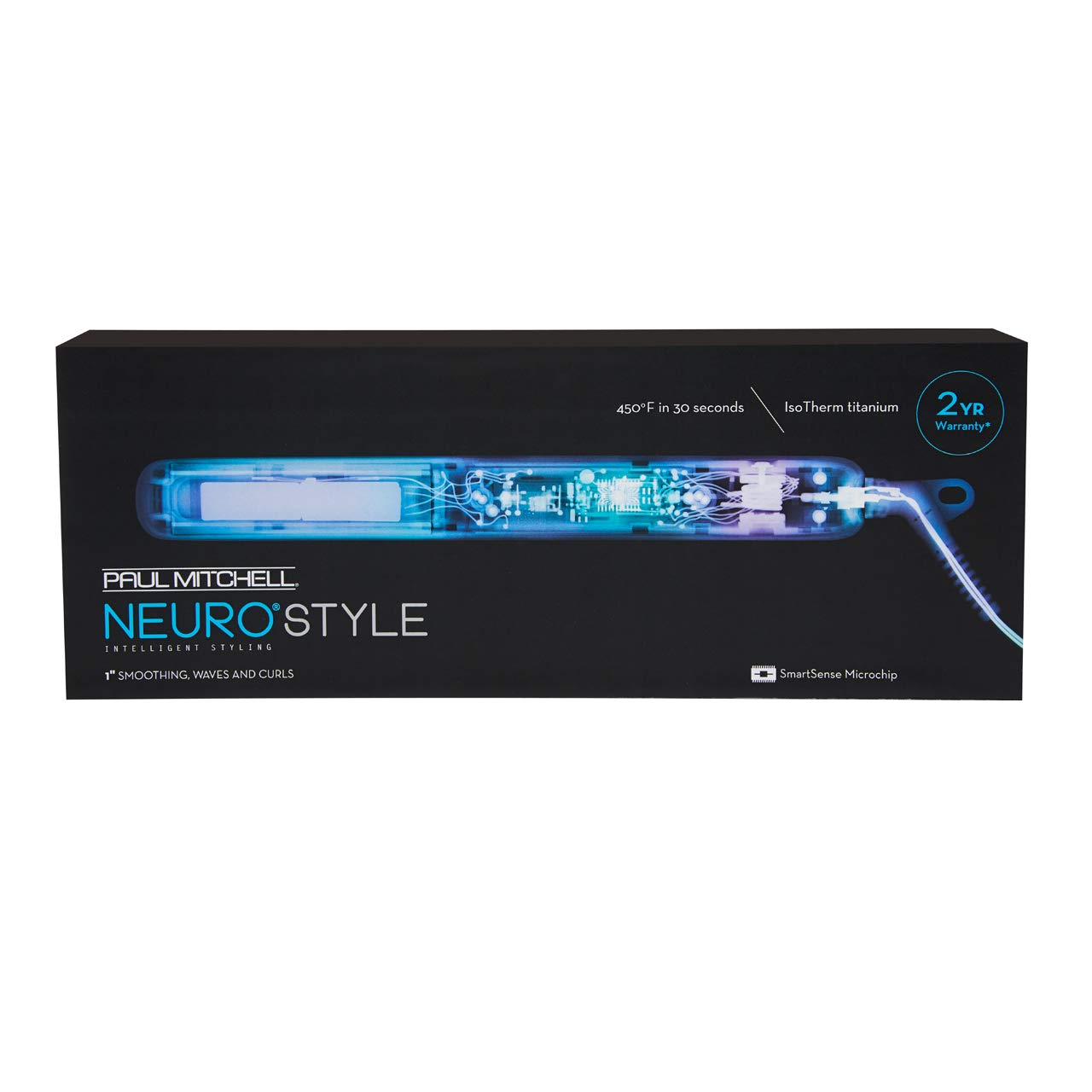 Neuro by Paul Mitchell Style Titanium Flat Iron, Adjustable Heat Settings for Advanced Straightening + Curling, 1" Beauty & Personal Care Neuro