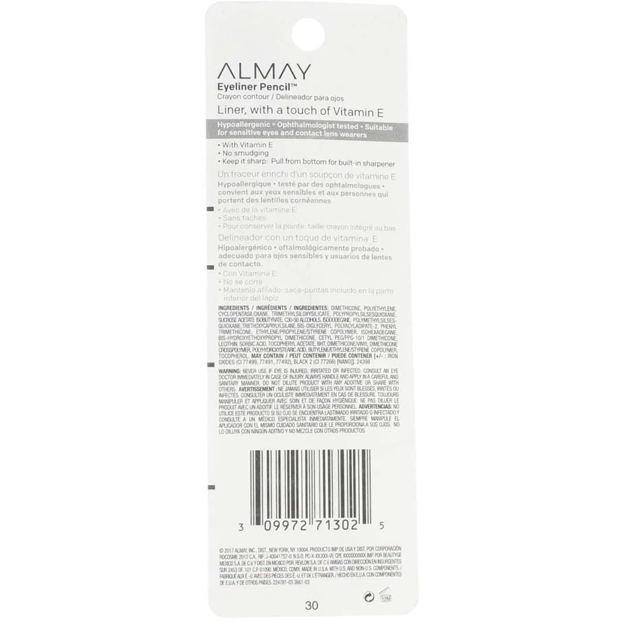 ALMAY Eyeliner Pencil, Brown [207], 0.01 oz ( Pack of 5) Beauty & Personal Care REVLON