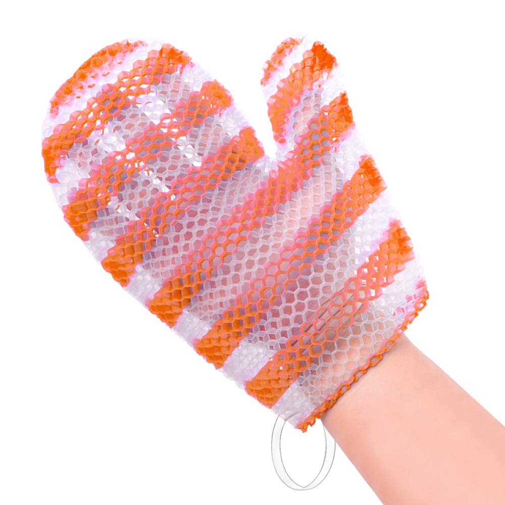 ANMONE Honeycomb Exfoliating Glove [Yellow 1Pack] TPU Honeycomb Bath Mitt,Rapid Foaming Quick Drying Unisex Face and Body Scrubs Beauty & Personal Care ANMONE