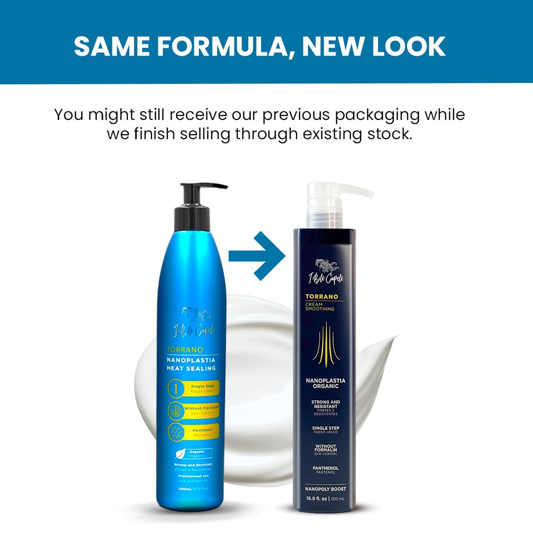 I Belli Capelli Torrano Keratin Hair Treatment Straightening in 1 Step, Formaldehyde Free-Nanoplastia Para Alisar Cabello 16.9Fl.oz (500ml) + Deep Beauty & Personal Care I Belli Capelli
