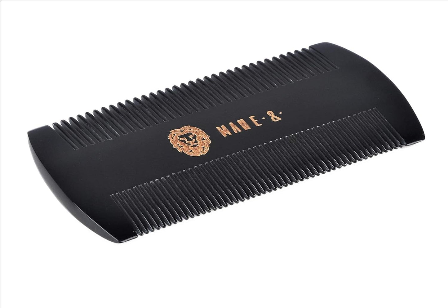 Premium 100% Oxhorn Dual-Action Beard Comb with Genuine Leather Case - the Perfect Beard Grooming Gift for Men by Man & Mane. Beauty & Personal Care MAN & MANE