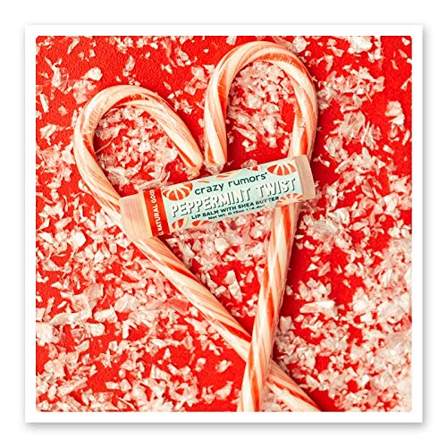 Crazy Rumors Peppermint Twist Lip Balm. 100% Natural, Vegan, Plant-Based, Made in USA (1-Pack) Beauty & Personal Care Crazy Rumors