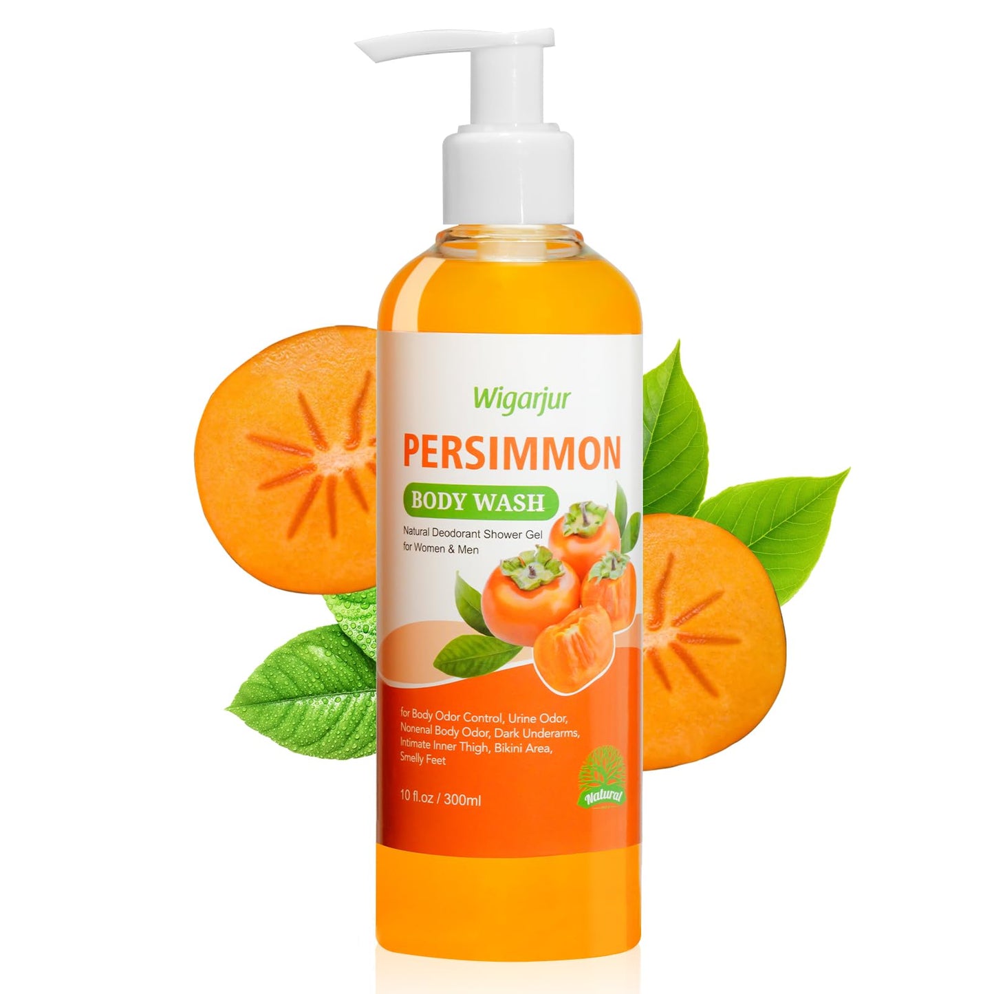 wigarjur Persimmon Body Wash for Old People Smell, Natural Deodorant Bar Soap for Strong Odor Smelly Feet Remove, Cleansing Body Deodorizing Beauty and Personal Care wigarjur Default Title
