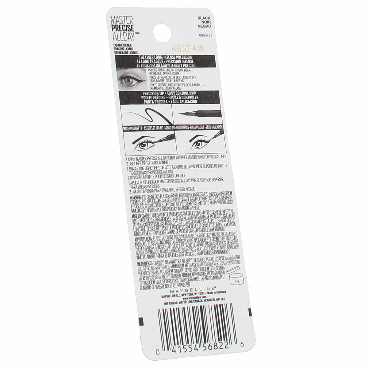Maybelline EyeStudio Master Precise Liquid Eyeliner Ink Pen, Black [110] (Pack of 3)