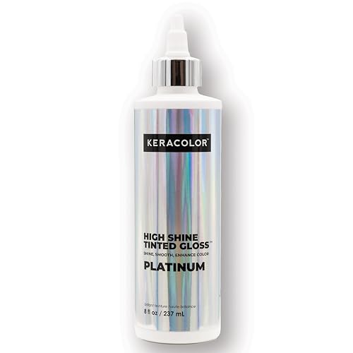 Keracolor High Shine Tinted Hair Gloss, In-Shower Hair Glaze, Sheer Color-Enhancing Glossing Treatment, Platinum, 8 Fl Oz Beauty & Personal Care KERACOLOR