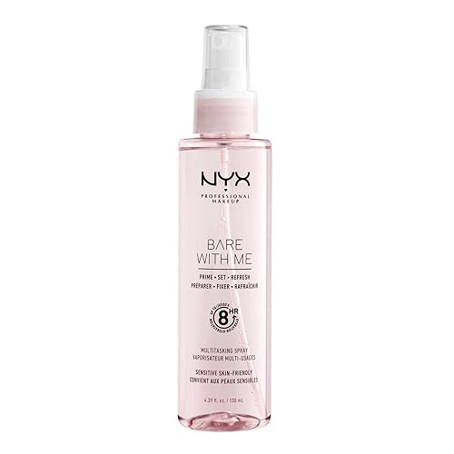 NYX PROFESSIONAL MAKEUP Bare With Me Multitasking Face Primer & Makeup Setting Spray, Hydrating Face Mist for up to 8HR Wear, Long-Lasting, Vegan Beauty & Personal Care NYX PROFESSIONAL MAKEUP