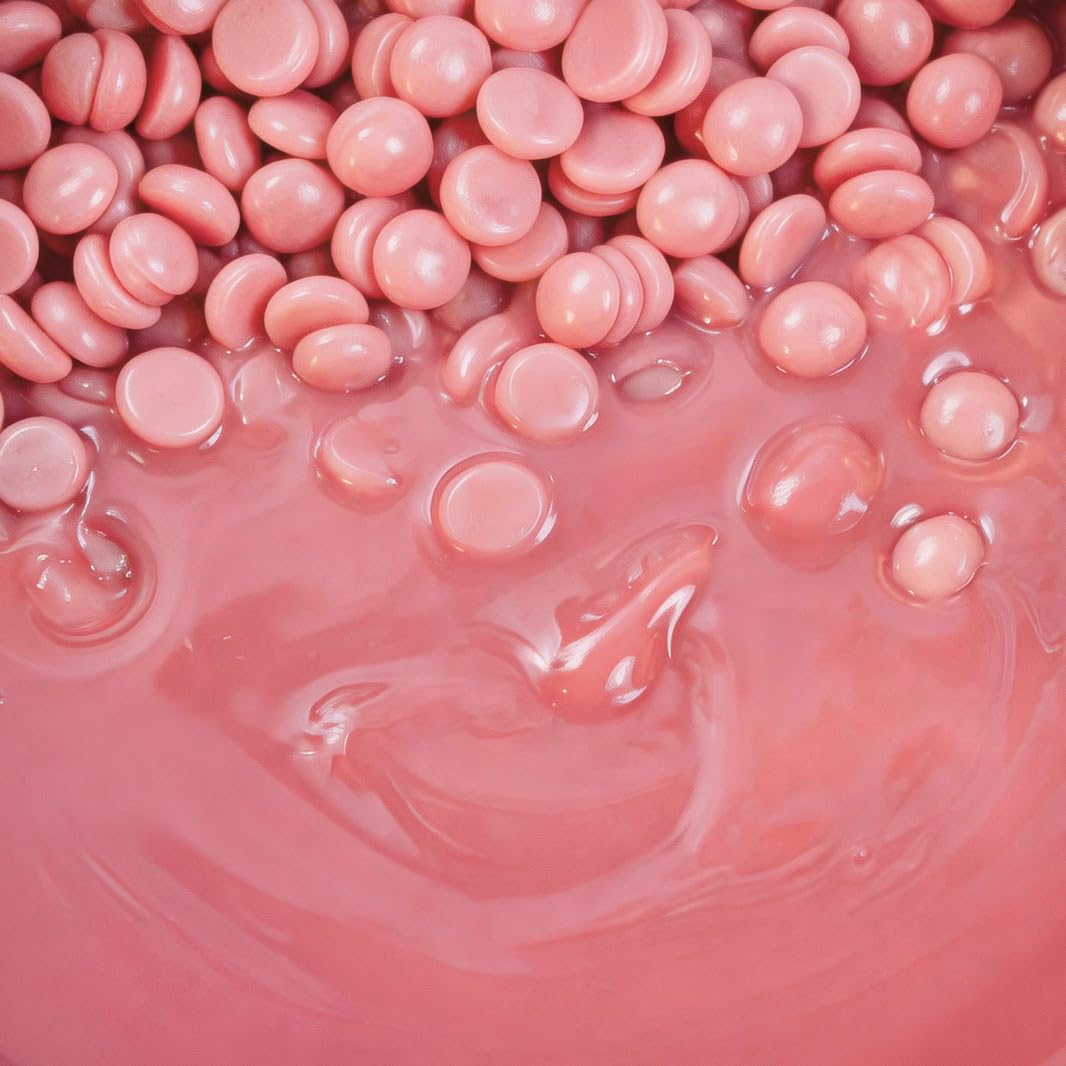 Hard Wax Beads,1lb, rose, Sensitive Skin, Stripless Wax for Brazilian, Face, Bikini, Underarm,legs, beads for wax warmers, refill Beauty and Personal Care Pink Flower hard wax beans