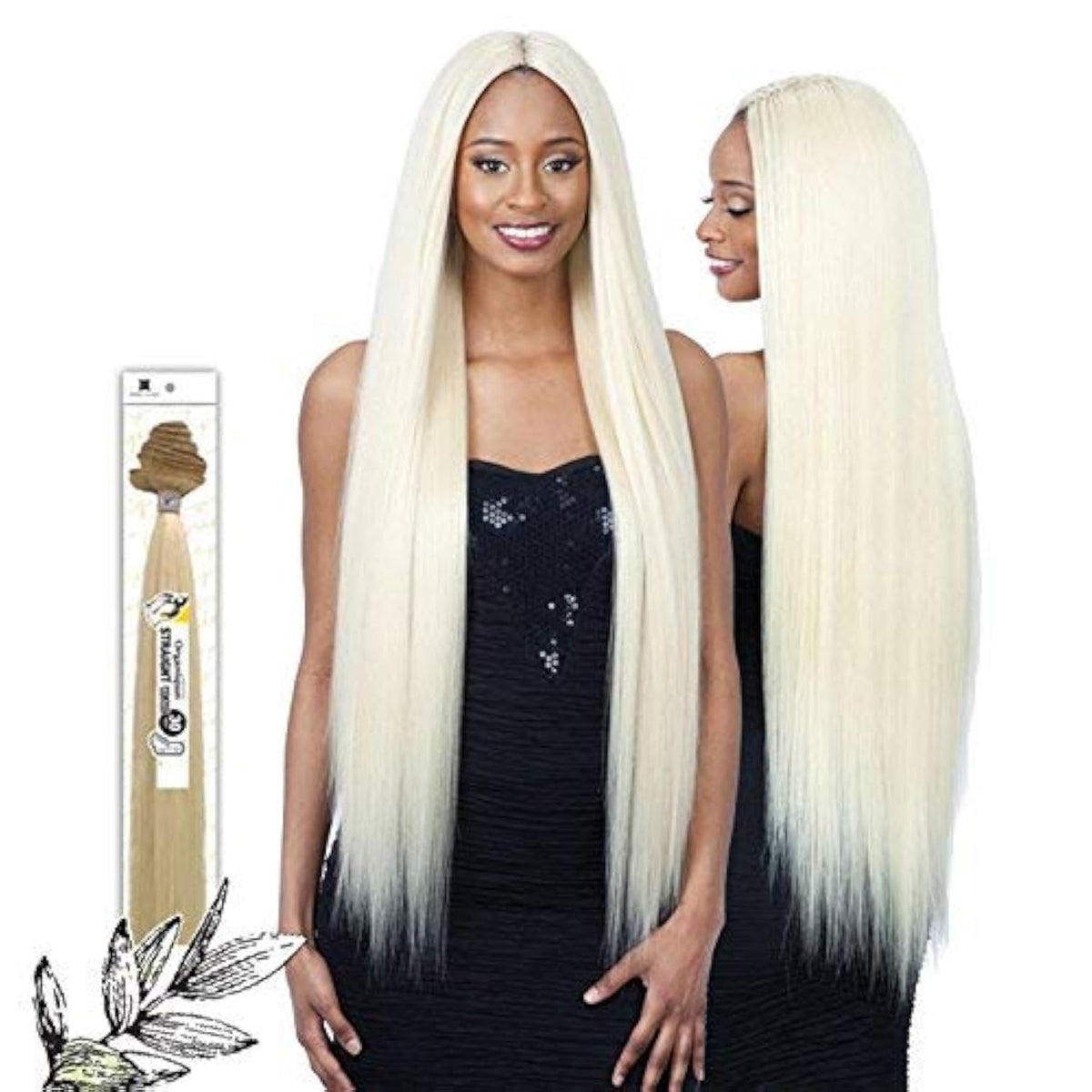 Organique Mastermix STRAIGHT 22" - Shake-N-Go Synthetic Bundle Weave (1B)