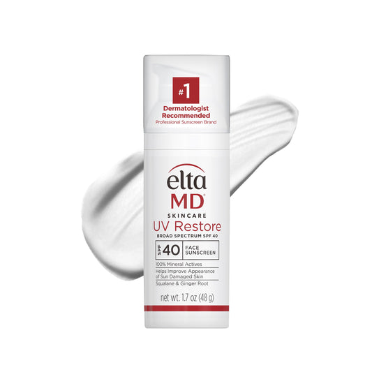 EltaMD UV Restore Face Sunscreen SPF 40 – Mineral Zinc Oxide Sunscreen & Anti-Aging Moisturizer for Sun-Damaged Skin Repair, 1.7oz Beauty & Personal Care EltaMD