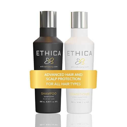 Shampoo and Conditioner. Clarifying & Deep Conditioning. Promotes Strong Healthy Hair, Scalp Health, and Hair Growth, 8.45 Oz Beauty & Personal Care Ethica Beauty