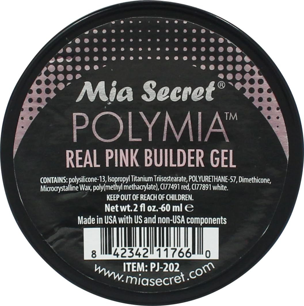 Mia Secret - 2oz POLYMIA polysilicone Gel Nail Builder - UV Led - Builder gel (Real Pink)