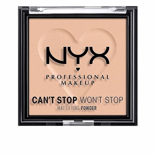 NYX PROFESSIONAL MAKEUP Can't Stop Won't Stop Mattifying Pressed Powder - Light Medium Beauty & Personal Care NYX PROFESSIONAL MAKEUP