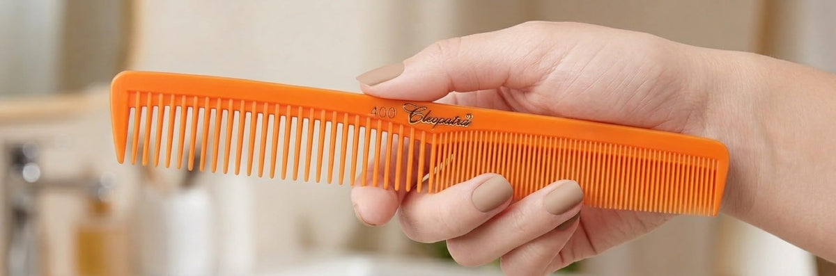 Krest Cleopatra 7 inchAll Purpose Barber Comb. Flat Back Styler Comb. Numbered ruler Comb. Neon Orange. 12-Pack