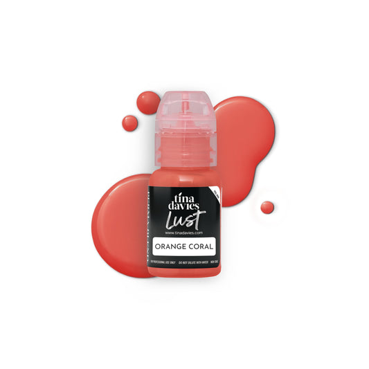 Tina Davies Professional Envy & Lust Lip Pigments - Permanent Lip Makeup - Colors Heal True to Tone - High Retention - Lust Orange Coral, 1/2oz/15ml Beauty & Personal Care Tina Davies