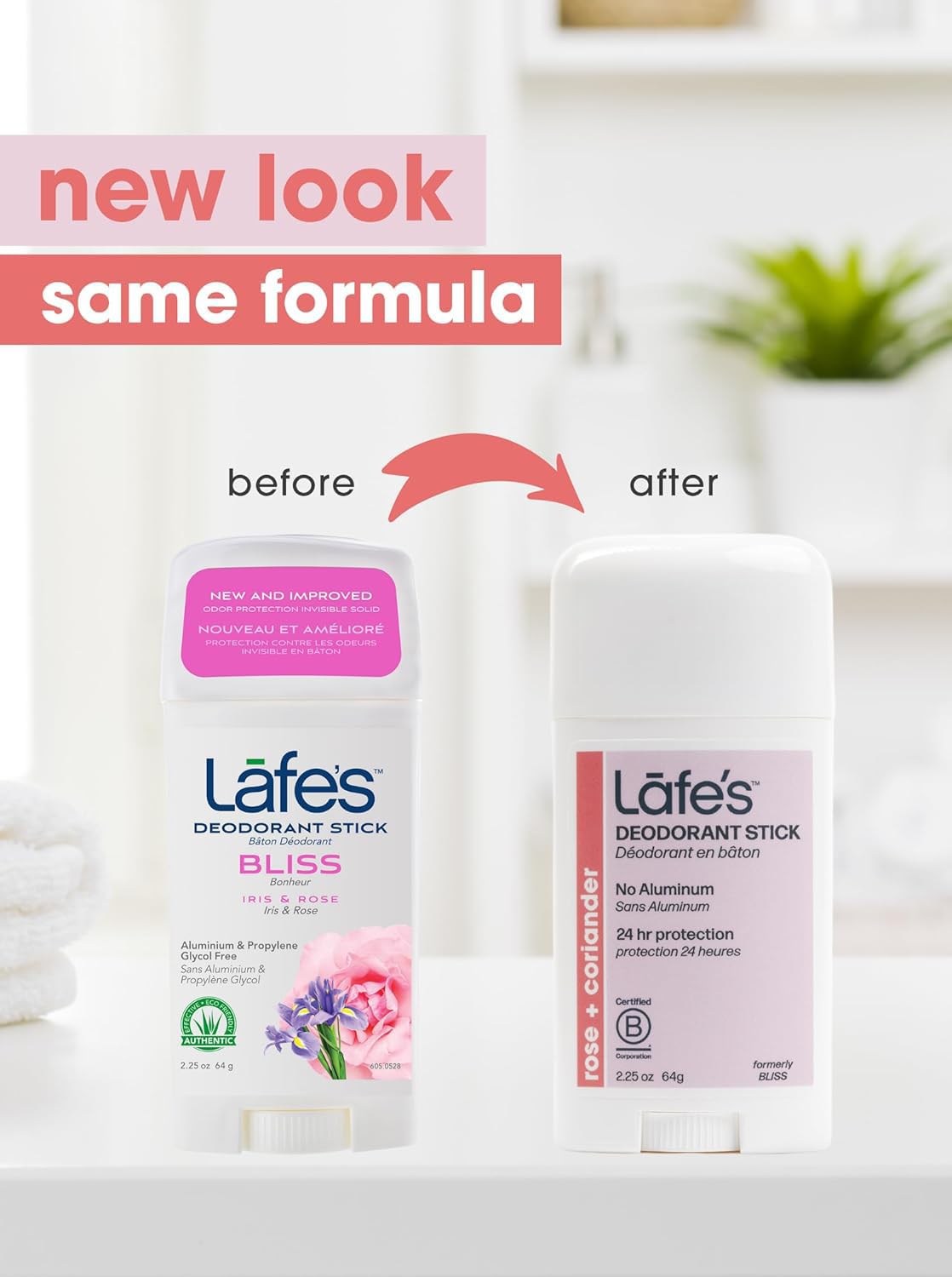 Lafe's Natural Deodorant - 2.25oz Aluminum Free Natural Deodorant Stick for Women & Men - Paraben Free & Baking Soda Free with 24-Hour Protection Beauty and Personal Care Lafe's