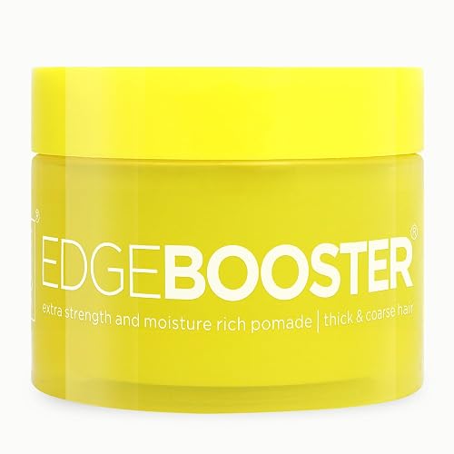 Style Factor Edge Booster Extra Strength & Moisture Rich Pomade | Strong Hold Edge Control Gel for Thick & Coarse Hair | High Shine, Non-Greasy Beauty & Personal Care Style Factor
