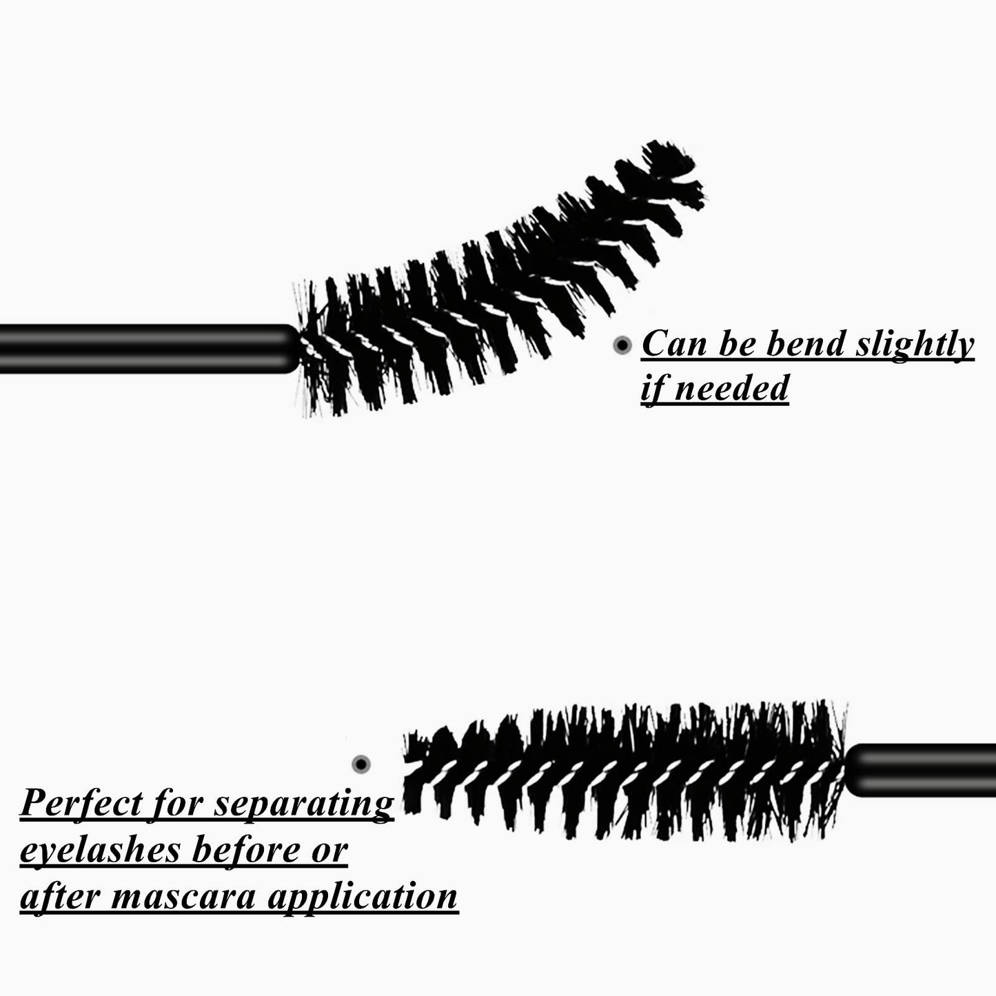 BTYMS 100 Pcs Disposable Eyelash Spoolies Brush Mascara Applicator Lash Wand Lashes Brush Eyebrow Spooly for Extension Beauty & Personal Care BTYMS